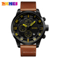 Hot selling Skmei 1309 leather quartz movement waterproof montre homme luxury japan movt watch sr626sw price hand watch for man